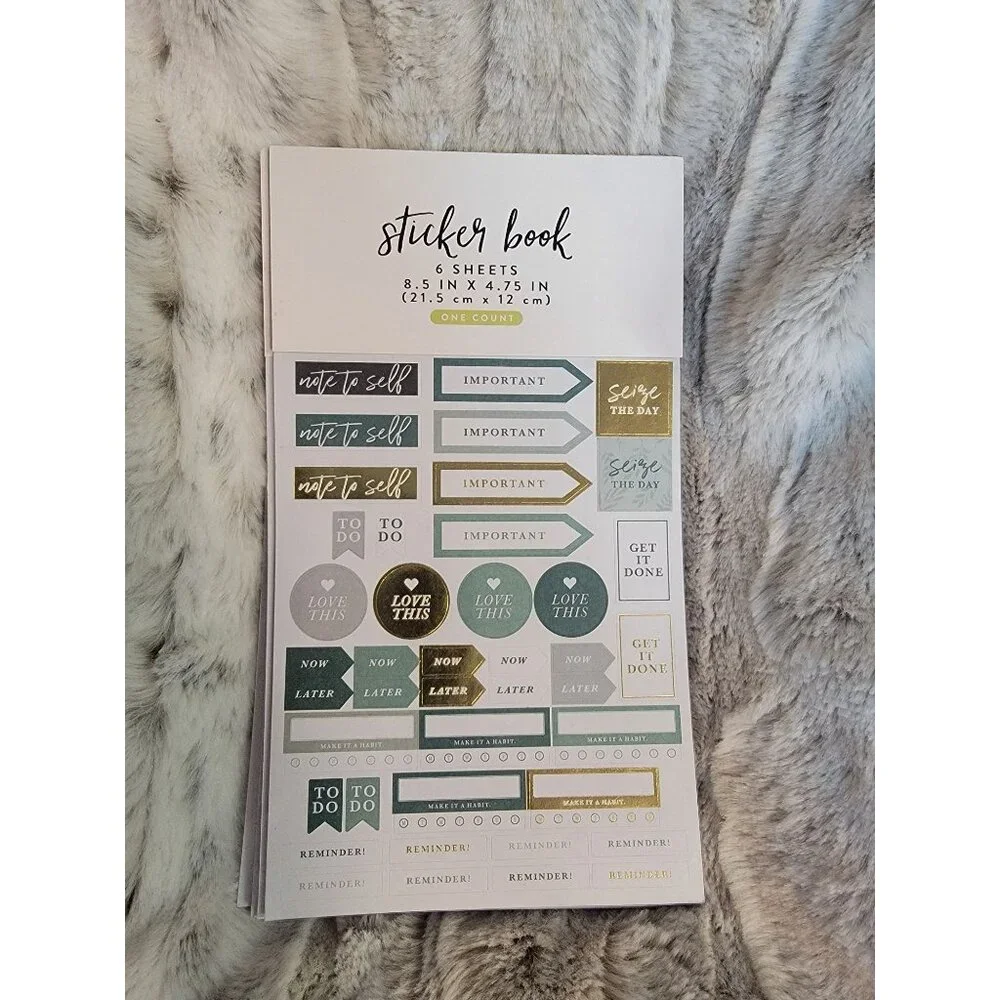 Sticker Book With 6 Sheets For Organization‎ & Planning - 8.5